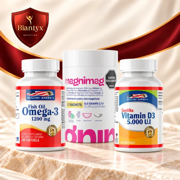 Kit Ciclismo y Running con Magnesio Magnimag, Omega-3 y Vitamina D3