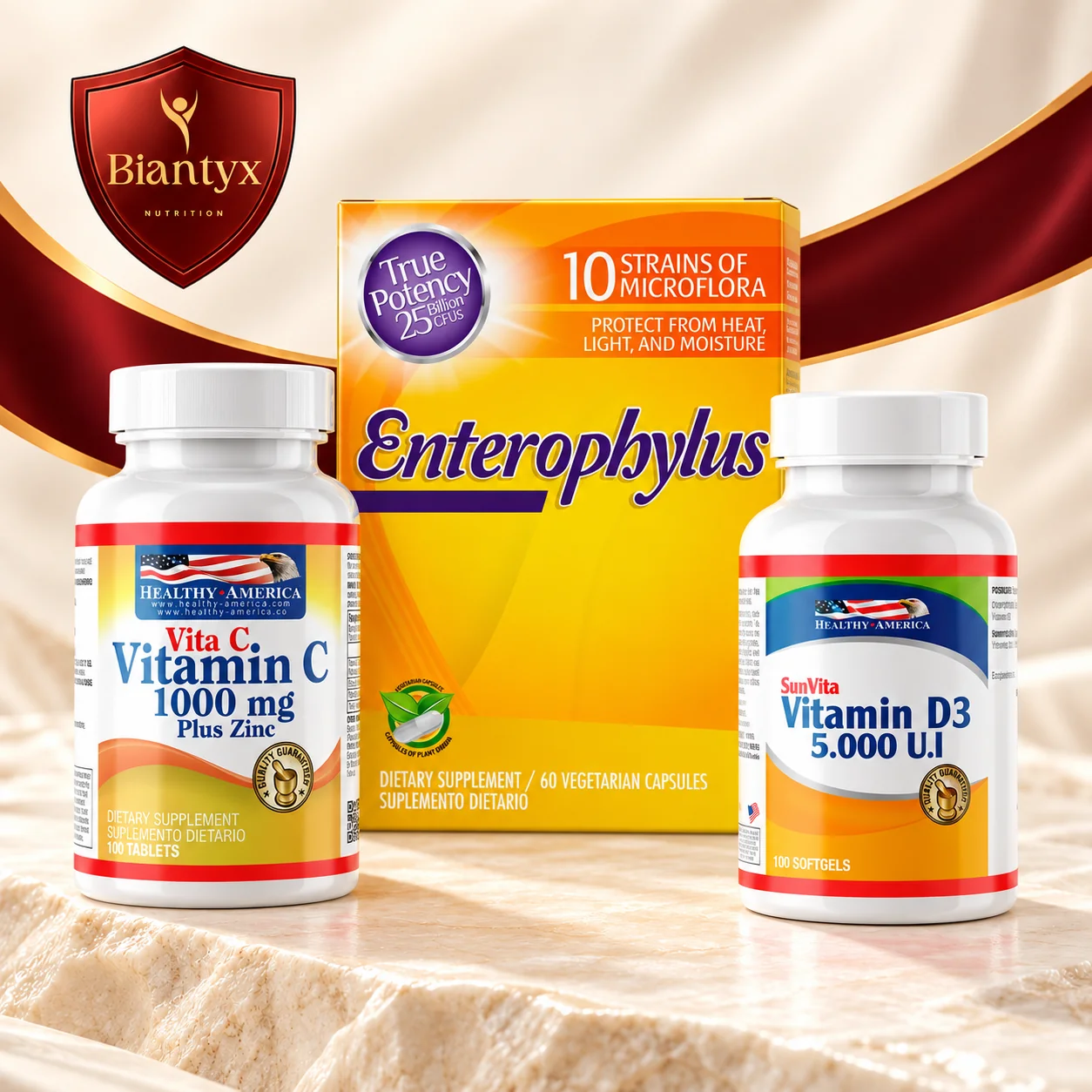 Kit Defensas Diarias · Vitamina C + Zinc + Vitamina D3 + Probióticos - productos del kit