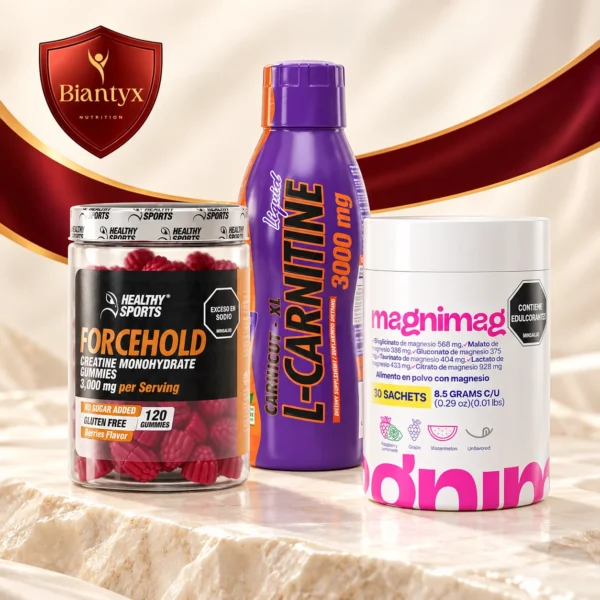 Kit Entrenamiento & Metabolismo · Creatina + Magnesio + L-Carnitina - productos del kit