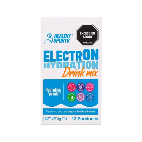 Electrón Hydration Drink Mix multisabor, caja de 12 sachets
